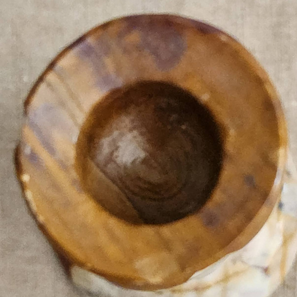 Vintage Marble Candle Holders Brown-Cream-White Made in Mexico Set/2 - 6.5" Tall - Picture 6 of 8